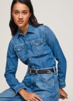 Women Denim Pepe Jeans Slim Fit Denim Shirt 60J40320