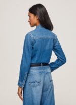 Women Denim Pepe Jeans Slim Fit Denim Shirt 60J40320 - Image 5