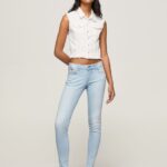 Women Denim Pepe Jeans Soho Midrise Skinny Fit Jeans 60J4053