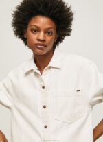 Women Denim Pepe Jeans Striped Print Denim Overshirt 60J40353 - Image 3