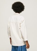 Women Denim Pepe Jeans Striped Print Denim Overshirt 60J40353 - Image 5