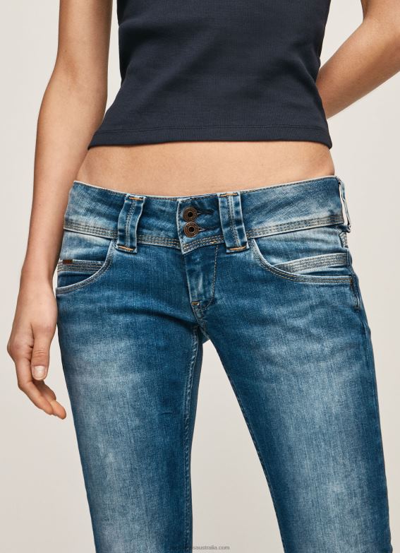 Women Denim Pepe Jeans Venus Low Rise Regular Fit Jeans 60J4031 - Image 3