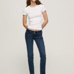 Women Denim Pepe Jeans Venus Straight Fit Low Waist Jeans 60J403