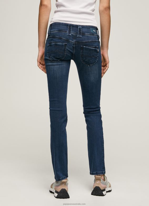 Women Denim Pepe Jeans Venus Straight Fit Low Waist Jeans 60J403 - Image 4