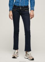 Women Denim Pepe Jeans Venus Straight Fit Low Waist Jeans 60J4037 - Image 2
