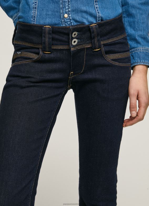 Women Denim Pepe Jeans Venus Straight Fit Low Waist Jeans 60J4037 - Image 3