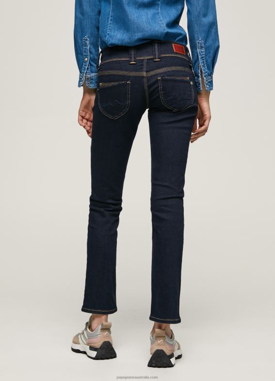 Women Denim Pepe Jeans Venus Straight Fit Low Waist Jeans 60J4037 - Image 4