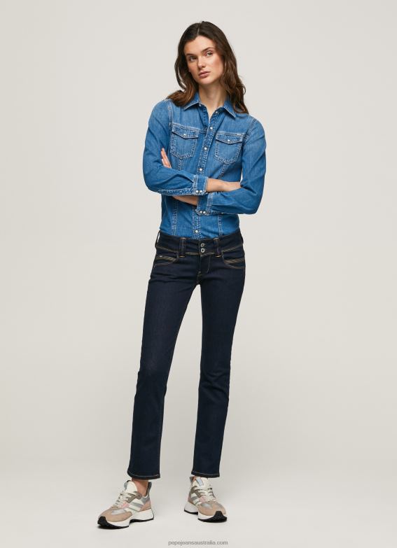 women_denim_pepe_jeans_venus_straight_fit_low_waist_jeans_60j4037.jpg Women Denim Pepe Jeans Venus Straight Fit Low Waist Jeans 60J4037 - Image 1