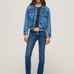 Women Denim Pepe Jeans Venus Straight Fit Low Waist Jeans 60J405