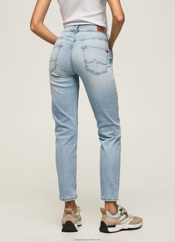 Women Denim Pepe Jeans Violet High Waisted Relaxed Fit Jeans 60J4085 - Image 4