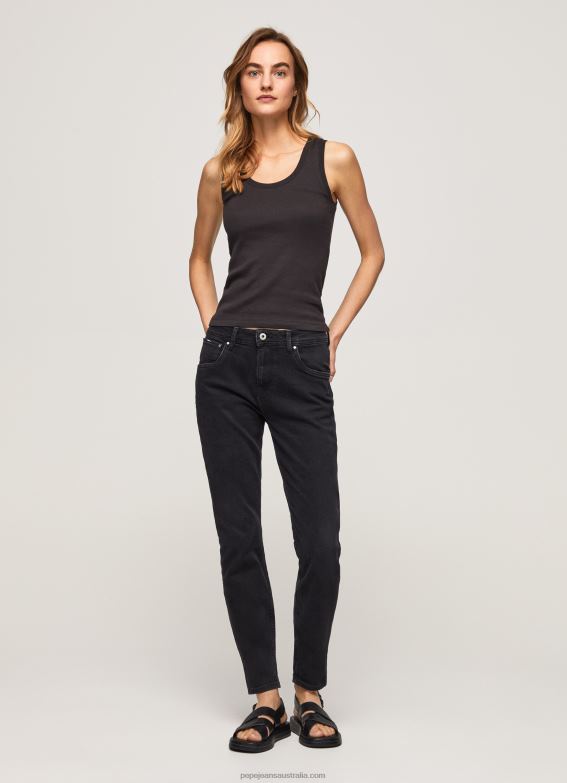Women Denim Pepe Jeans Violet Loose Fit High Waisted Jeans 60J4092 - Image 1