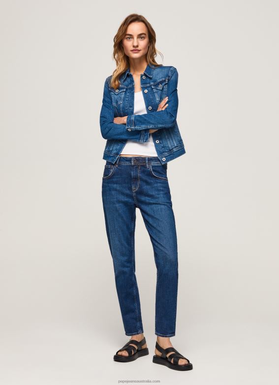 Women Denim Pepe Jeans Violet Mom Carrot Fit High Waist Jeans 60J4081 - Image 1