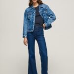 Women Denim Pepe Jeans Willa Flared Fit High Waisted Jeans 60J4062