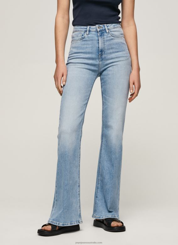 Women Denim Pepe Jeans Willa High Waisted Flared Fit Jeans 60J4059 - Image 2