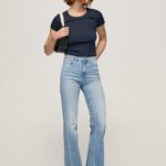 Women Denim Pepe Jeans Willa High Waisted Flared Fit Jeans 60J4059