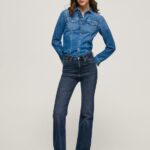 Women Denim Pepe Jeans Willa High Waisted Flared Fit Jeans 60J4061