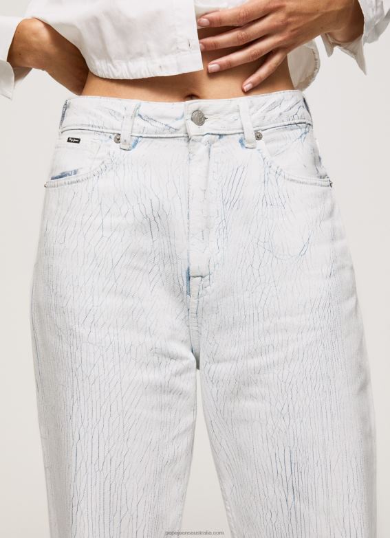 Women Denim Pepe Jeans Willow High Waisted Tapered Fit Jeans 60J4066 - Image 4