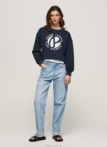 Women Dulwich Pepe Jeans Circular Logo Cotton Jumper 60J40279 - Image 2