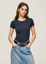 Women Dulwich Pepe Jeans Cotton T-Shirt With Logo 60J40417 - Image 2