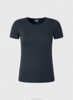 Women Dulwich Pepe Jeans Cotton T-Shirt With Logo 60J40417 - Image 5