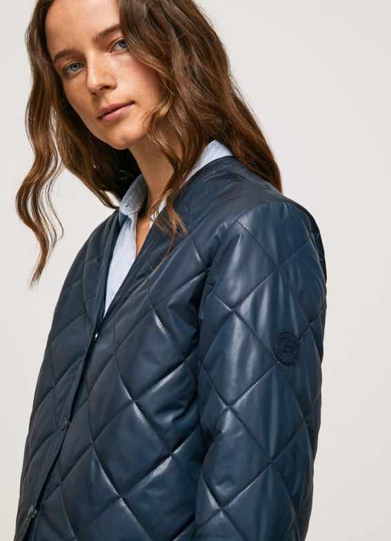 women_dulwich_pepe_jeans_diamond_quilted_jacket_60j40119.jpg Women Dulwich Pepe Jeans Diamond Quilted Jacket 60J40119 - Image 1
