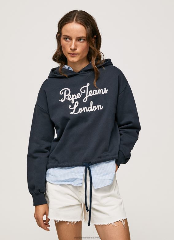 women_dulwich_pepe_jeans_embroidered_logo_cotton_jumper_60j40268.jpg Women Dulwich Pepe Jeans Embroidered Logo Cotton Jumper 60J40268 - Image 1