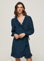 Women Dulwich Pepe Jeans Esha Wrapping Short Dress 60J40158 - Image 2