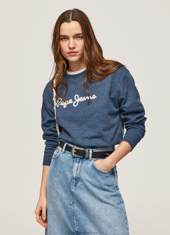 women_dulwich_pepe_jeans_logo_printed_jumper_60j40276.jpg Women Dulwich Pepe Jeans Logo Printed Jumper 60J40276 - Image 1