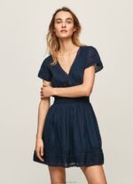 Women Dulwich Pepe Jeans Poete Embroidered Cotton Dress 60J40220 - Image 2