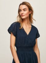 Women Dulwich Pepe Jeans Poete Embroidered Cotton Dress 60J40220 - Image 3
