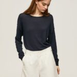 Women Dulwich Pepe Jeans Relaxed Fit Boat Neck Jersey 60J40254