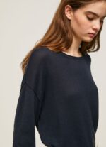 Women Dulwich Pepe Jeans Relaxed Fit Boat Neck Jersey 60J40254 - Image 3