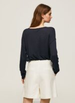 Women Dulwich Pepe Jeans Relaxed Fit Boat Neck Jersey 60J40254 - Image 4