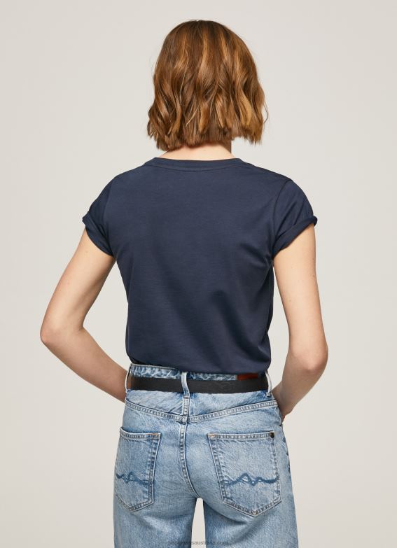 Women Dulwich Pepe Jeans Short-Sleeved Cotton T-Shirt 60J40430 - Image 4