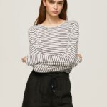 Women Dulwich Pepe Jeans Striped Long Sleeved T-Shirt 60J40436