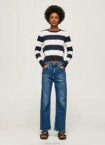 Women Dulwich Pepe Jeans Striped Print Cotton Jersey 60J40255 - Image 2