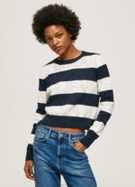 Women Dulwich Pepe Jeans Striped Print Cotton Jersey 60J40255 - Image 3