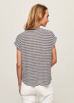 Women Dulwich Pepe Jeans Striped Print T-Shirt 60J40458 - Image 4
