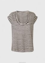 Women Dulwich Pepe Jeans Striped Print T-Shirt 60J40458 - Image 5