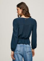 Women Dulwich Pepe Jeans V-Neck Cropped Fit Top 60J40325 - Image 4