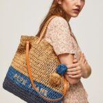 Women Dulwich Pepe Jeans Woven Straw Tote Bag 60J40745