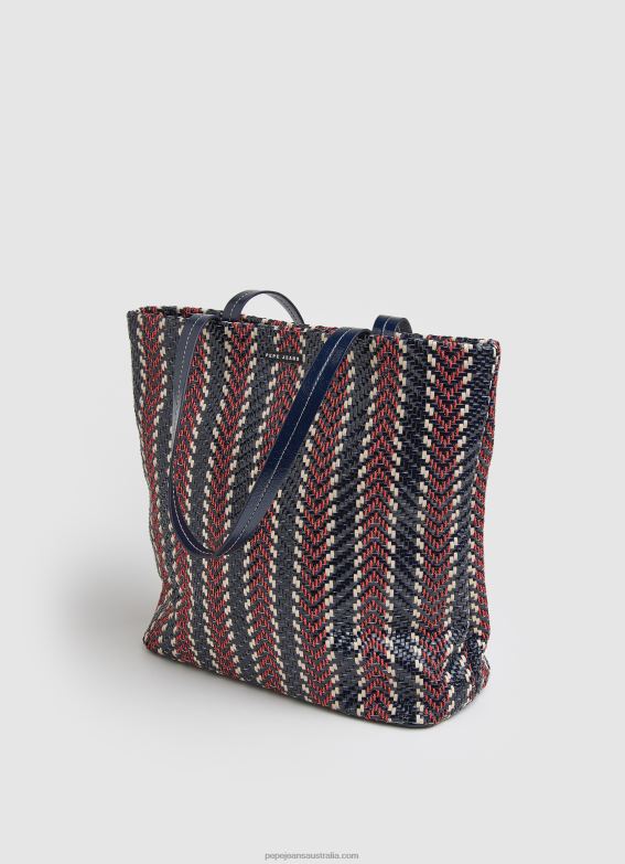 Women Dulwich Pepe Jeans Zig Zag Fabric Shopper Bag 60J40739 - Image 2