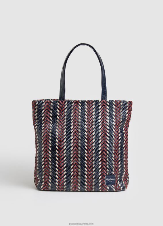 women_dulwich_pepe_jeans_zig_zag_fabric_shopper_bag_60j40739.jpg Women Dulwich Pepe Jeans Zig Zag Fabric Shopper Bag 60J40739 - Image 1