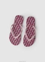 Women Dusty Red Pepe Jeans Rake Play Beach Flip Flops 60J40698 - Image 2