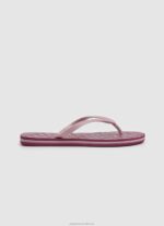 Women Dusty Red Pepe Jeans Rake Play Beach Flip Flops 60J40698