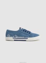 Women Factory Blue Pepe Jeans Basic Brady Denim Sneakers 60J40633