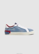 Women Factory Blue Pepe Jeans Kenton Denim Canvas Sneakers 60J40627