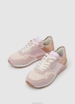 Women Factory Pink Pepe Jeans London Troy Combined Sneakers 60J40589 - Image 3