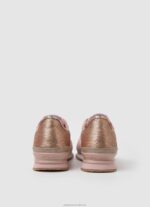 Women Factory Pink Pepe Jeans London Troy Combined Sneakers 60J40589 - Image 4