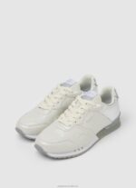 Women Factory White Pepe Jeans London Part Combined Sneakers 60J40588 - Image 3